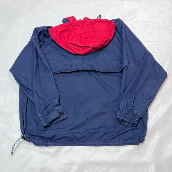 Vintage Chaps Ralph Lauren Windbreaker Jacket Men Large Nylon Quarter Zip Hooded - Picture 3 of 8